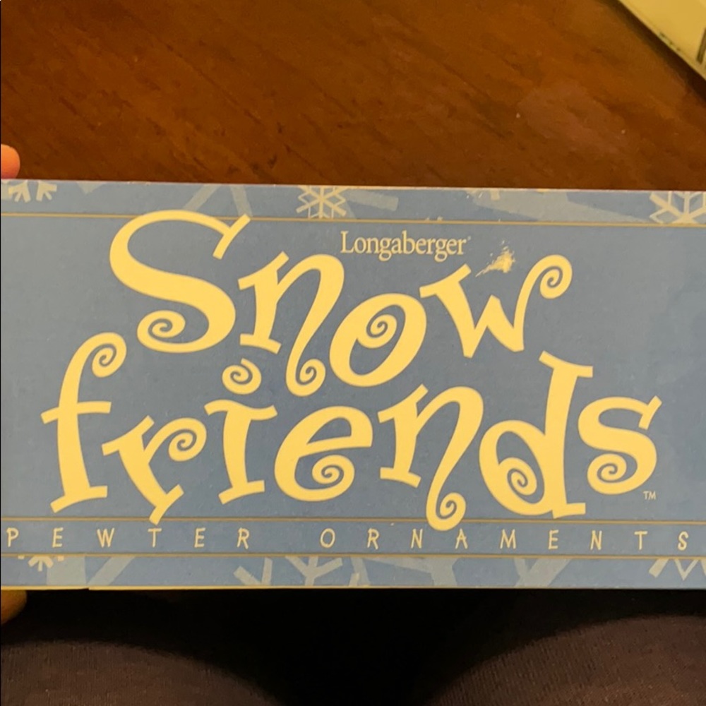 Longaberger 1999 Snow friends pewter ornaments
